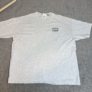 Vintage Over Under Shirt Mens XL Gray Funny Rodeo Drinking Team Western 90s 1996